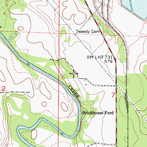 Topographic Map of McDonald Spring, AL