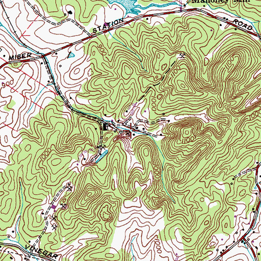 Topographic Map of Craig Quarry, TN
