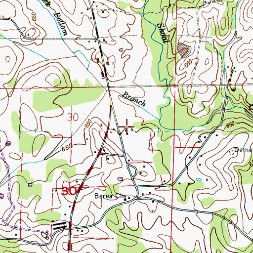 Topographic Map of Plainview School (historical), AL