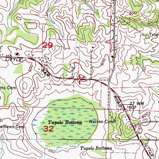 Topographic Map of State Hill School (historical), AL
