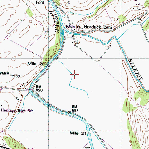 Topographic Map of Ellejoy Valley, TN