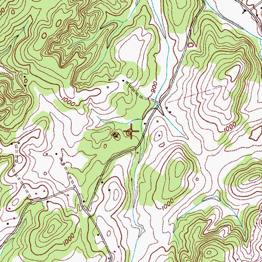 Topographic Map of Buzzards Roost Quarry, TN