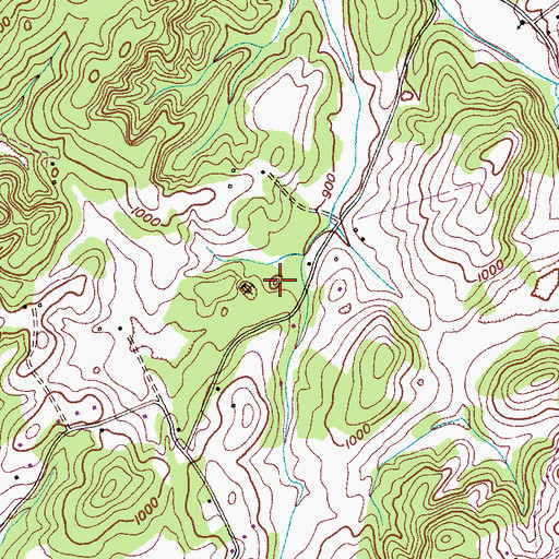 Topographic Map of Buzzards Roost Quarry, TN