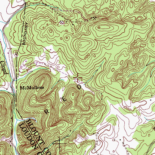 Topographic Map of McMullen Quarry, TN