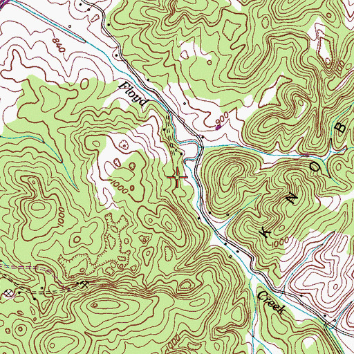 Topographic Map of Crisp Quarry, TN