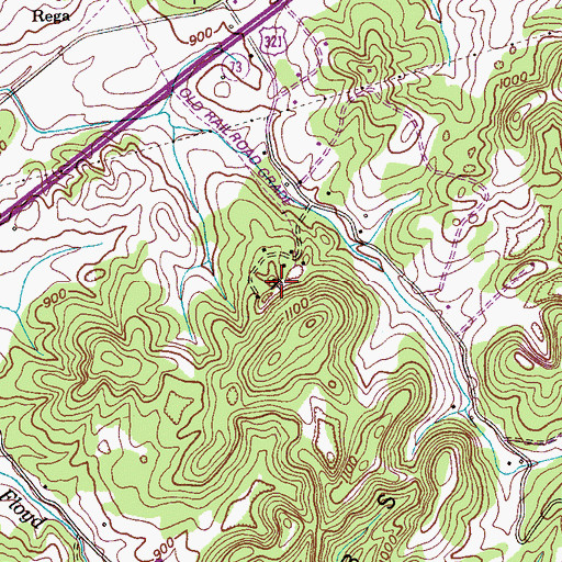 Topographic Map of Craig Quarry, TN