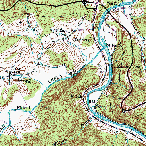 Topographic Map of Martins Mill (historical), TN
