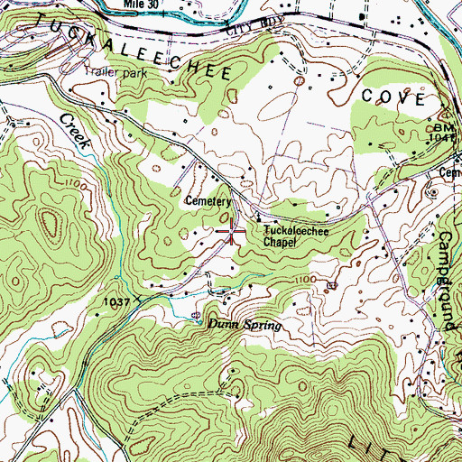 Topographic Map of College Hill School (historical), TN