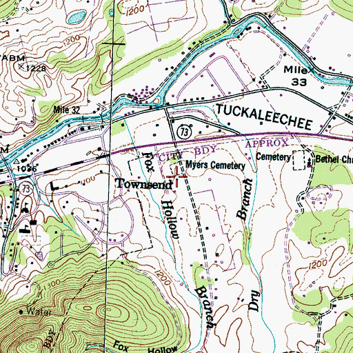 Topographic Map of Davidson Plantation (historical), TN