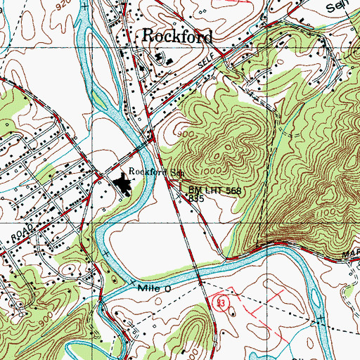 Topographic Map of McTeer Spring, TN