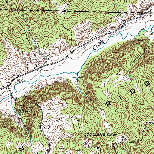 Topographic Map of Cave Gap Hollow, TN