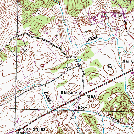 Topographic Map of Fairmont School (historical), TN