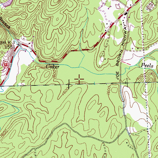 Topographic Map of Annette Workings, TN