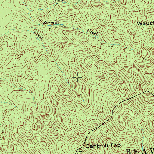 Topographic Map of Boyd Mine, TN