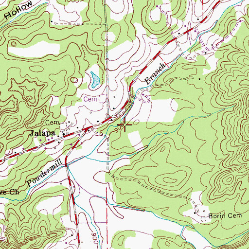 Topographic Map of Brown Hill School (historical), TN