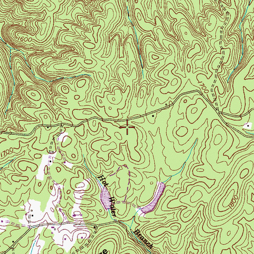 Topographic Map of Cindy Hole Mine, TN
