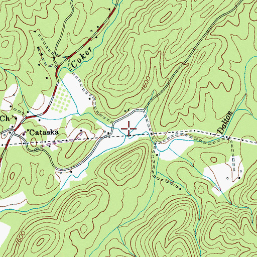 Topographic Map of Cooper Flat, TN