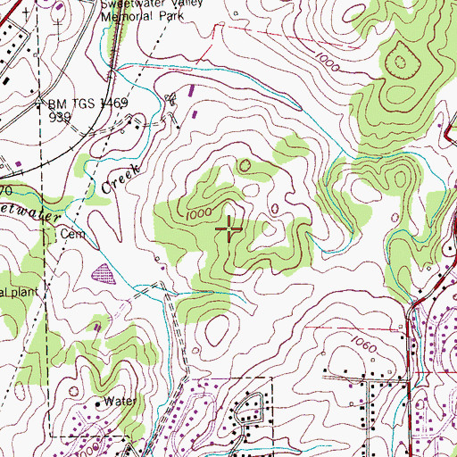 Topographic Map of Heiskell Mine, TN