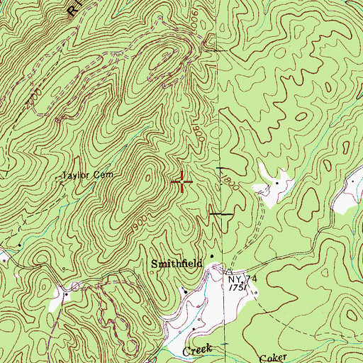 Topographic Map of Johnson Prospect, TN