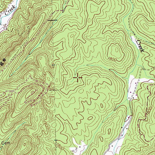Topographic Map of Peck Prospect, TN