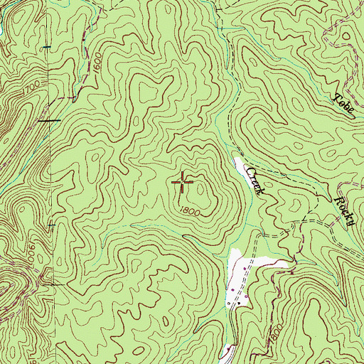 Topographic Map of Round Top Lower Mine, TN