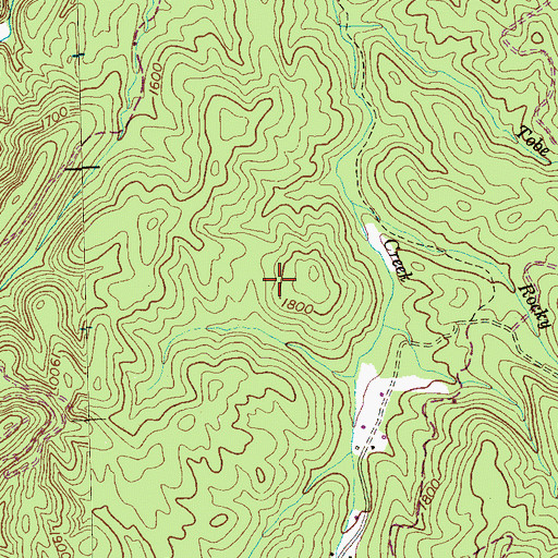 Topographic Map of Round Top Upper Mine, TN
