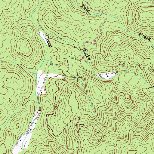 Topographic Map of Southeast Closman Workings, TN