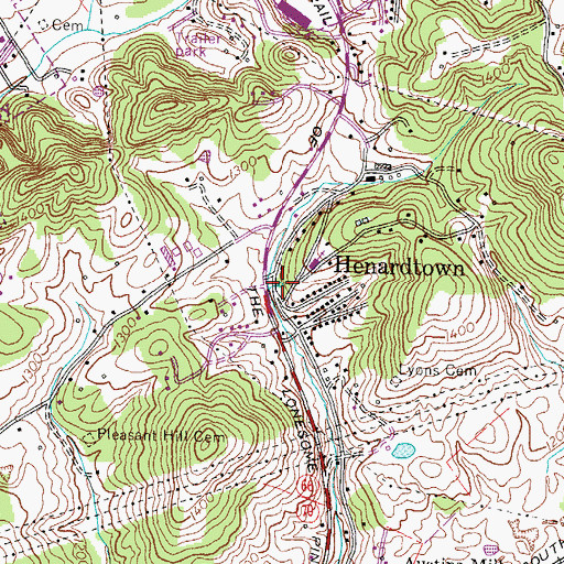 Topographic Map of Spears Spring, TN