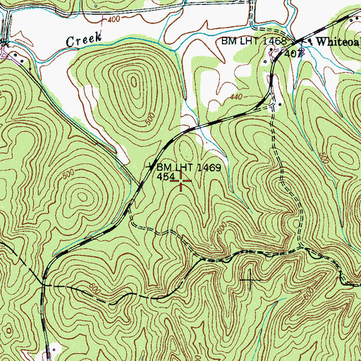 Topographic Map of Crossnoe Cemetery, TN