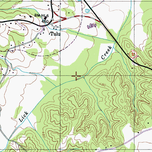 Topographic Map of Atkins Mill (historical), TN