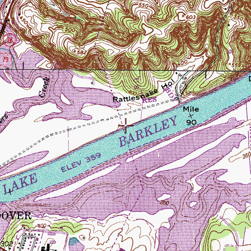 Topographic Map of Bannister Landing (historical), TN