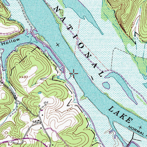 Topographic Map of Bradfords Landing (historical), TN