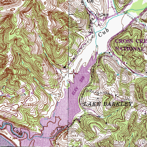 Topographic Map of Commissary Hollow Access Point, TN
