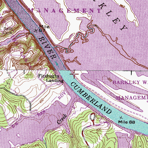 Topographic Map of Furrs Landing (historical), TN