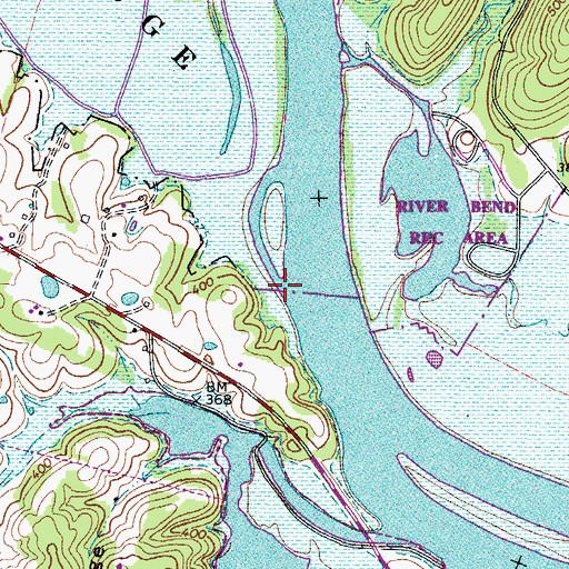 Topographic Map of Lowrys Landing (historical), TN