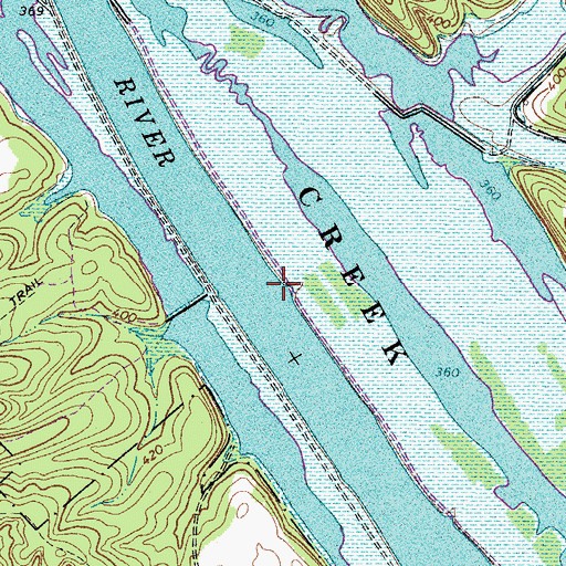 Topographic Map of Varners Landing (historical), TN