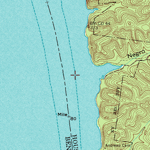 Topographic Map of Richland Creek, TN