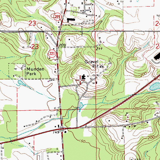 Topographic Map of Camp Camden State Prison, AL