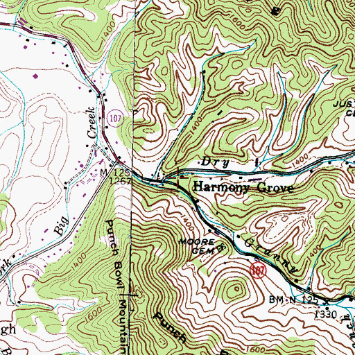 Topographic Map of Jones Chapel, TN