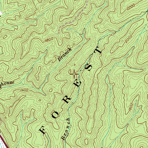 Topographic Map of Oliver Mine, TN