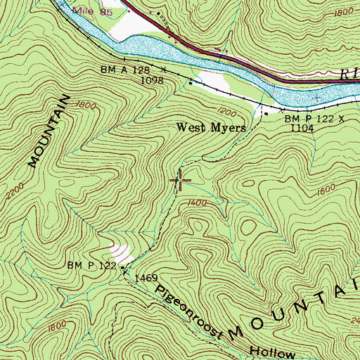 Topographic Map of Darky Tom Hollow, TN
