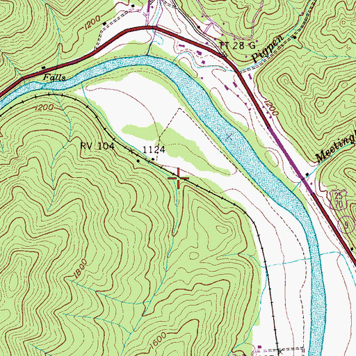 Topographic Map of Iron Mine Hollow, TN