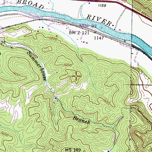 Topographic Map of Jeffs Knob, TN