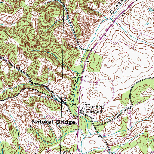 Topographic Map of Little Oven, TN