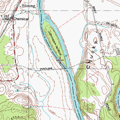 Topographic Map of Andersons Shoals, TN