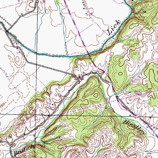 Topographic Map of Mount Hope (historical), TN