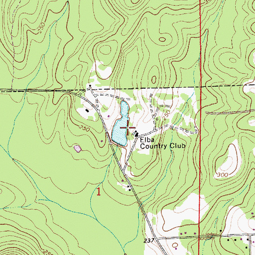 Topographic Map of Elba Country Club, AL