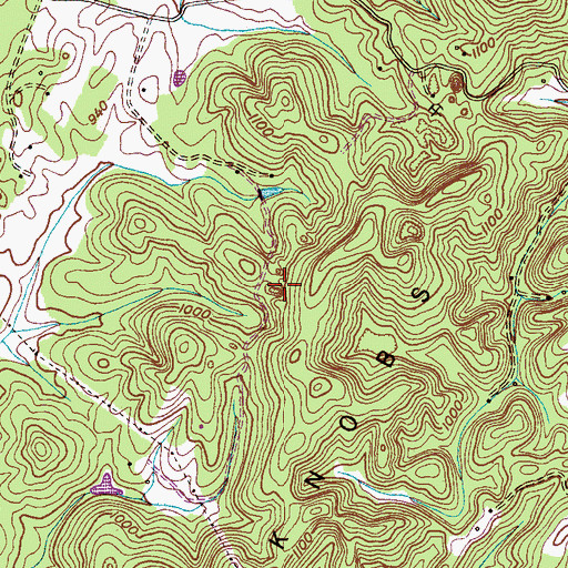 Topographic Map of Andies Quarry, TN