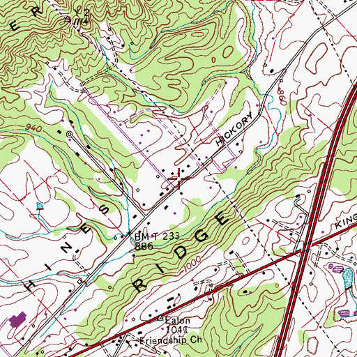 Topographic Map of Beason Chapel Missionary Church, TN