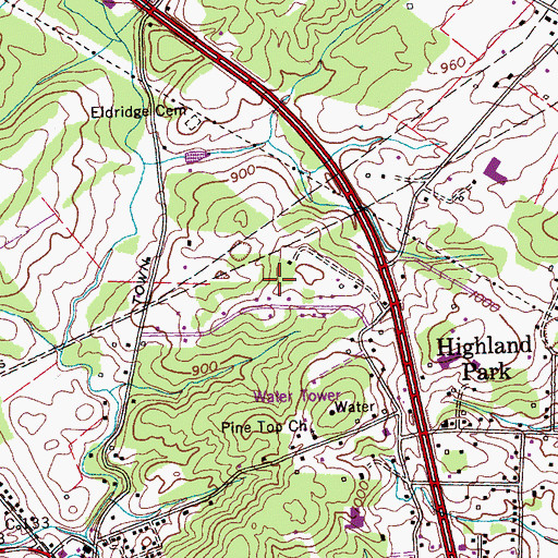 Topographic Map of Sharp Estates, TN